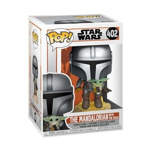Funko Pop! Star Wars: The Mandalorian - Mando Flying with Jet Pack - Figurine en Vinyle à Collectionner - Idée de Cadeau - Produits Officiels - Jouets pour Les Enfants et Adultes - TV Fans