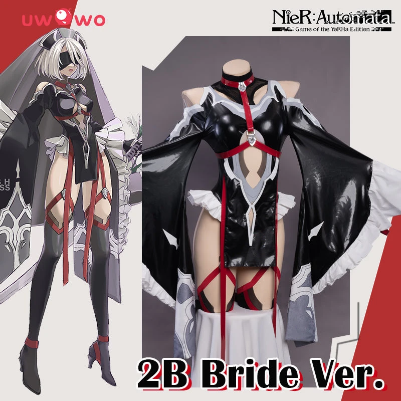 Exclusive Authorization Uwowo X Ailish:  Nier: Automata Fanart Bride Ver. 2B Cosplay Costume