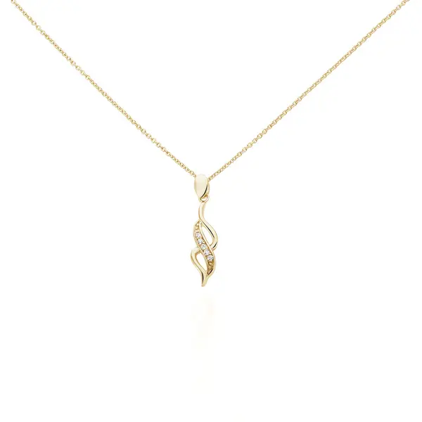 Collier Ishaae Plaqué Or Jaune Oxyde De Zirconium