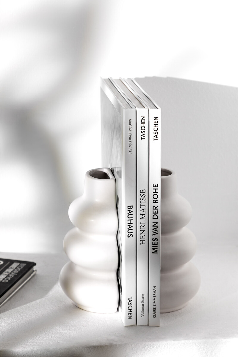 Ensemble de 2 serre-livres en céramique Crosby