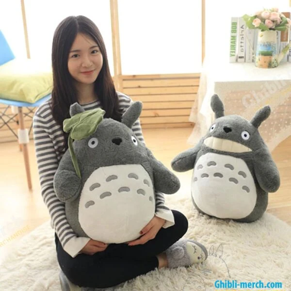 My Neighbor Totoro Plush With Lotus Leaf Size 30-70cm | Ghibli Merch Store