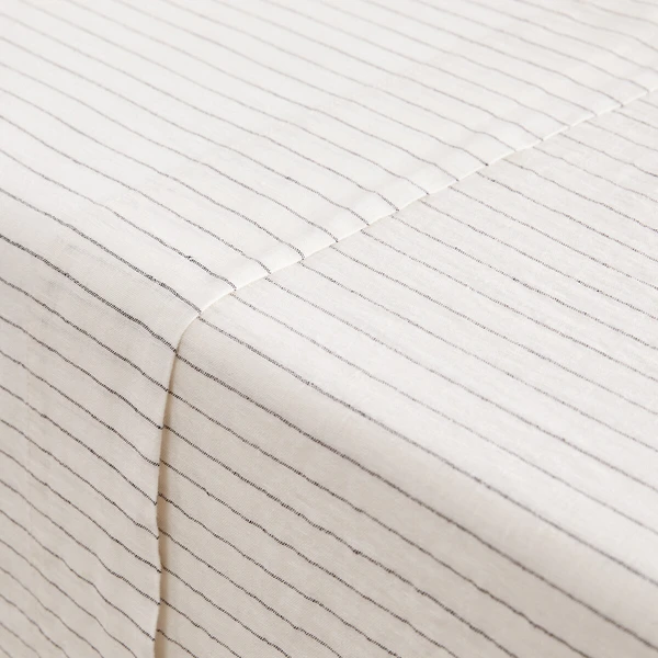 Drap plat lin lavé, Linot Rayé