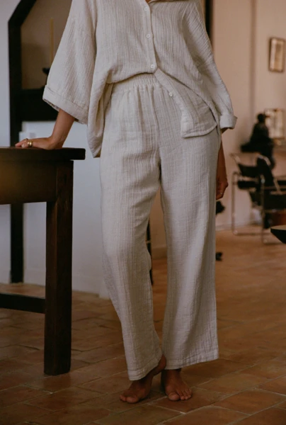 Pantalon en gaze de coton