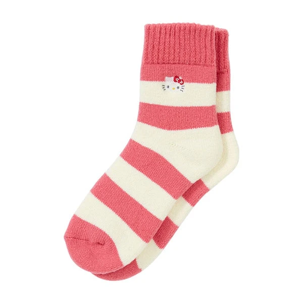 Hello Kitty Cozy Cuff Striped Lounge Socks