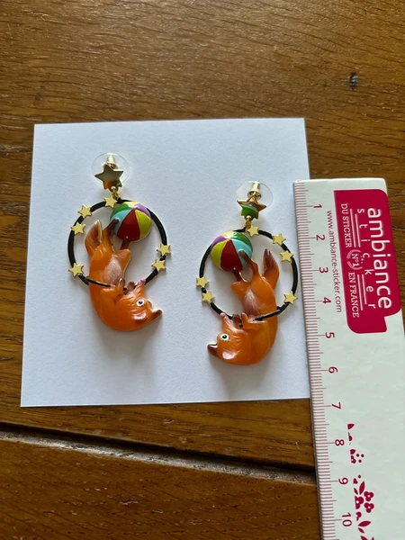 Boucles d’oreilles N2 Les Nereides loup