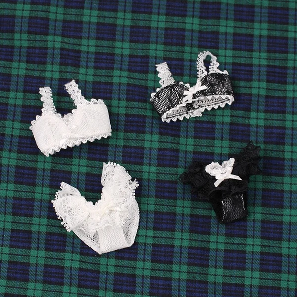 Neo Blythe Doll White Black Lace Underwear Set