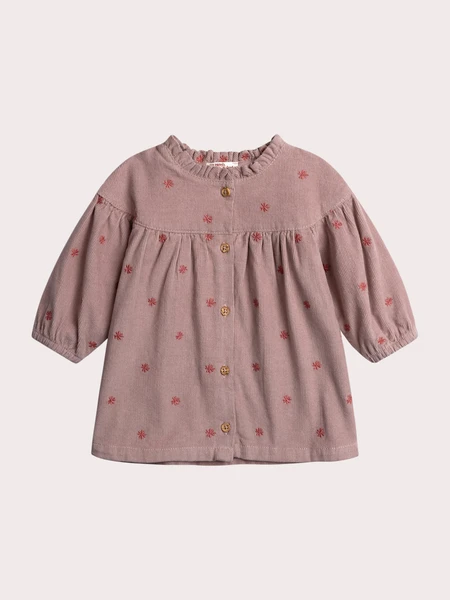 Robe cotelé pour bébé fille