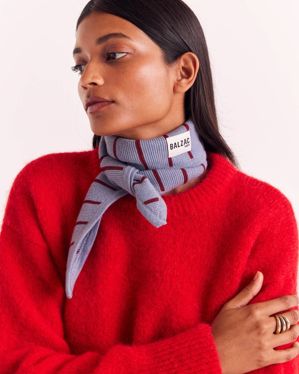 Bandana Liam rayure bleu et rouge