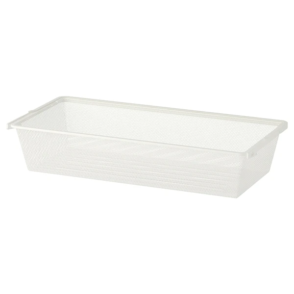 BOAXEL Corbeille en filet - blanc 80x40x15 cm