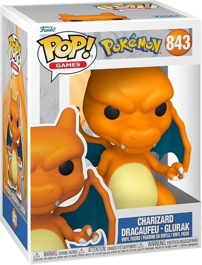 Funko Pop! Games: Pokemon - Charizard - Dracaufeu - Figurine en Vinyle à Collectionner - Idée de Cadeau - Produits Officiels - Jouets pour Les Enfants et Adultes - Video Games Fans