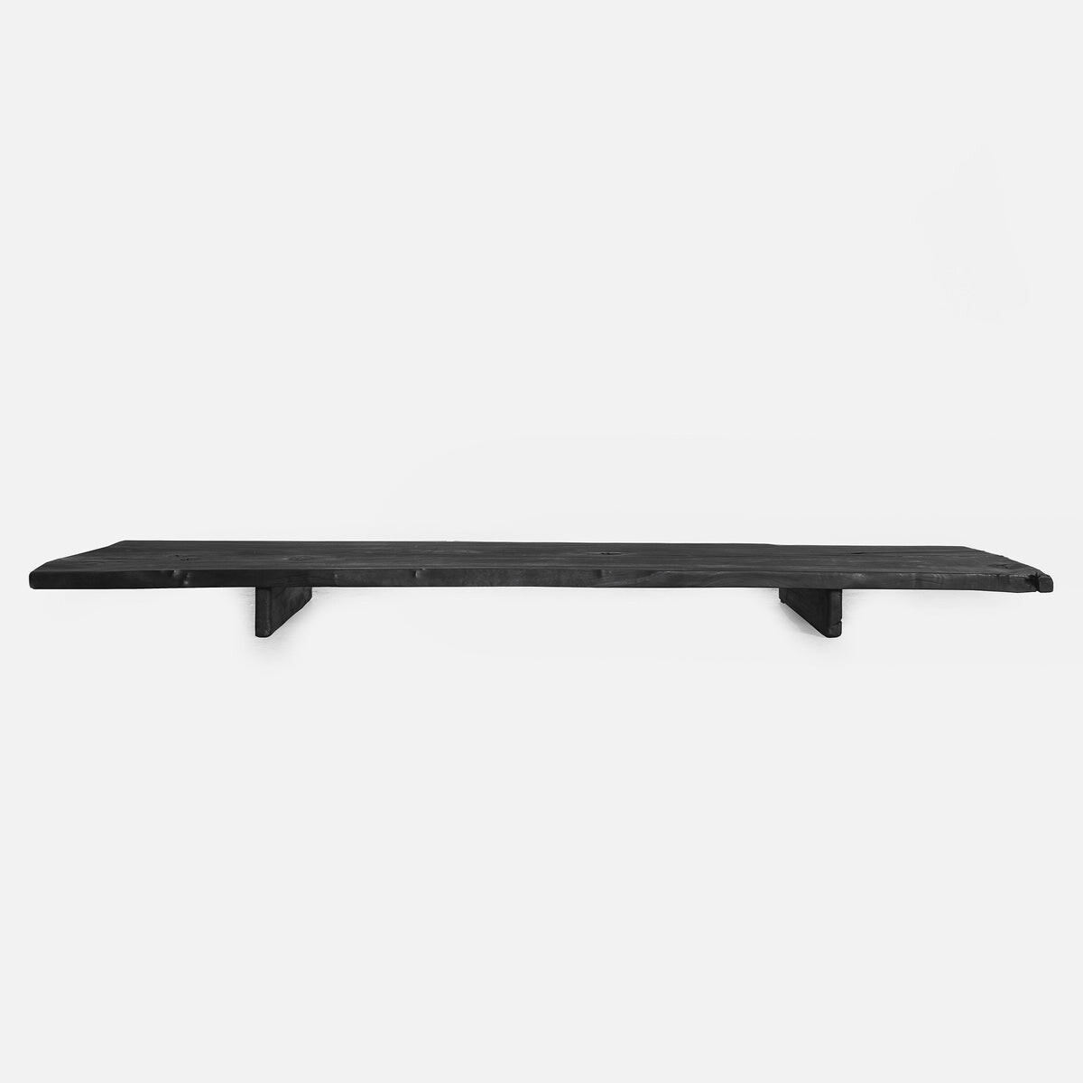 Burned coffee table - wood - black