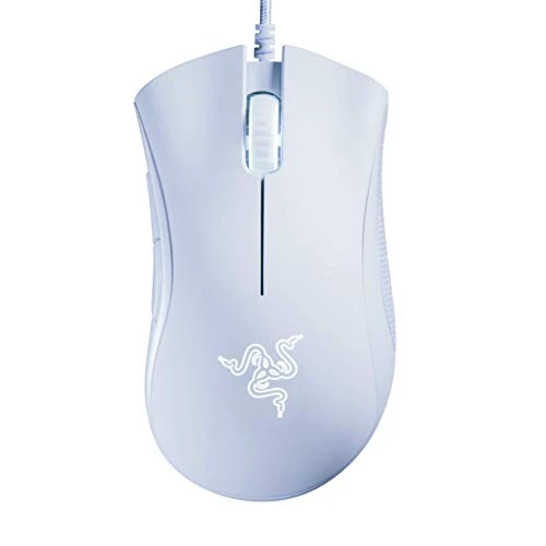 Razer DeathAdder Essential (2021) - Souris Gaming Filaire avec Capteur Optique de 6400 DPI (Design Ergonomique, 5 Boutons Programmables, Jusqu'à 10M de Clics) Blanc