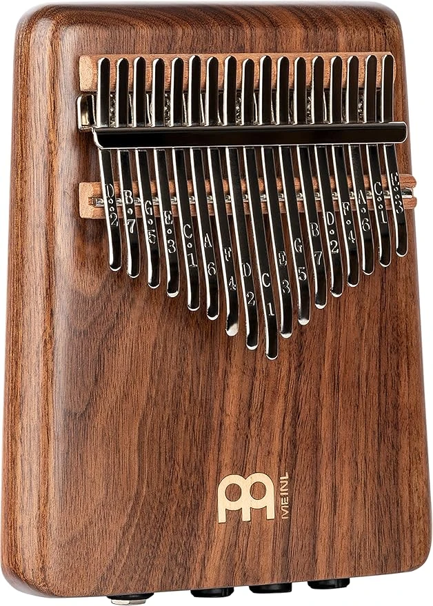 Meinl Percussion Kalimba Kalimba Piano à pouce avec micro – Tuning D B G E C A F D C E G B D F A C E – Noyer, naturel (PKA17AW)