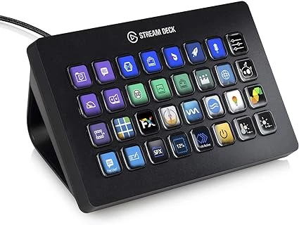 Elgato Stream Deck XL - Advanced Studio Controller, 32 Macro Keys, Trigger Actions in Apps and Software like OBS, Twitch, YouTube and others, Mac and PC Compatible
