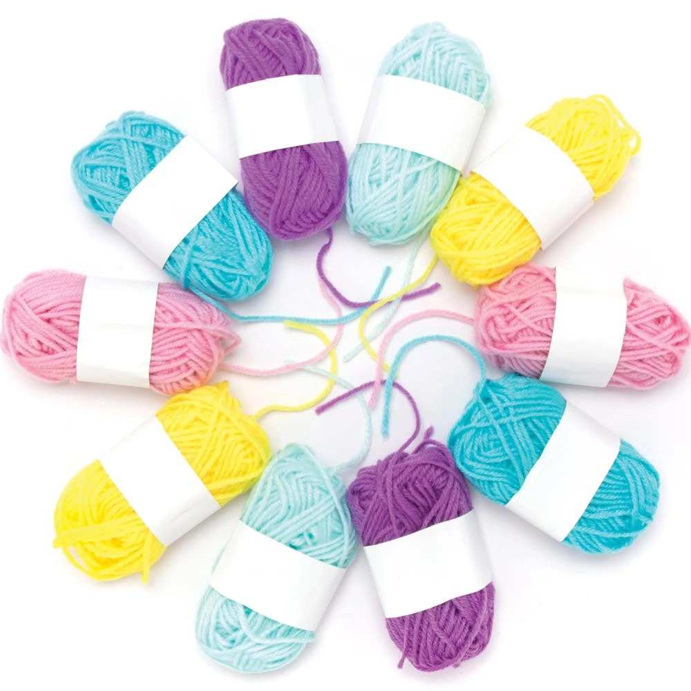 10 pelottes de laine pastel