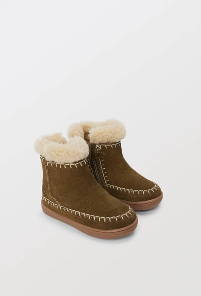 Bottines fourrées en cuir