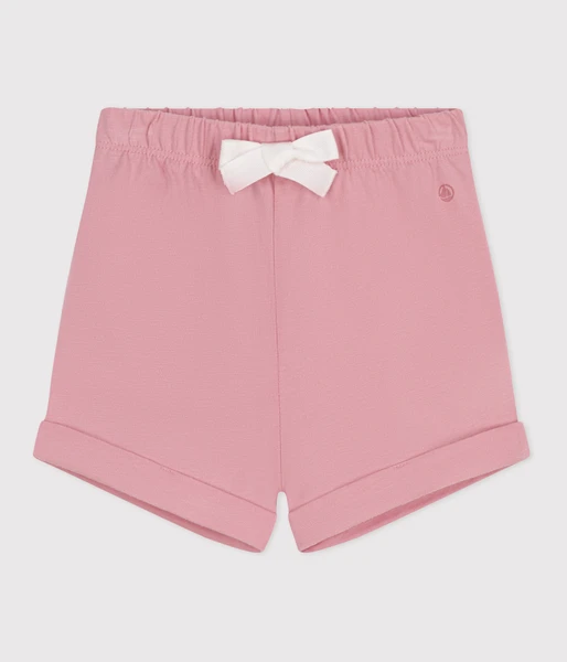 Short bébé en coton uni
