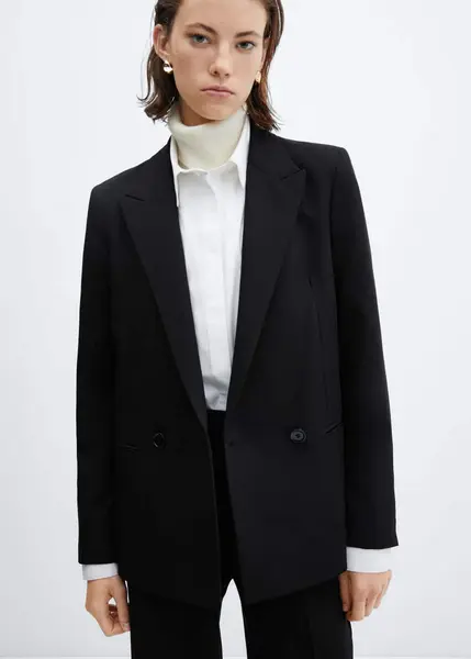 Veste de costume double boutonnage - Femme | Mango France