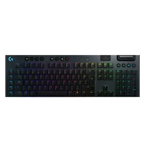 Logitech G915 LIGHTSPEED Clavier Gamer sans Fil Mécanique, Switch ultra-plat GL Tactile, RGB LIGHTSYNC, Design élégant et mince, 30+ heures de jeu, 2,4 GHz/Bluetooth, Français AZERTY - Noir