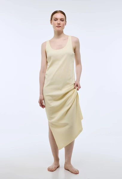 Chemise de nuit en coton bio GOTS côtelé