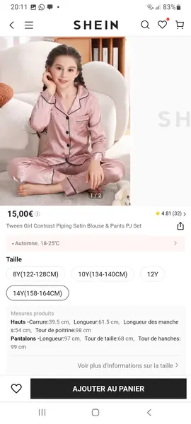 Pyjama satin