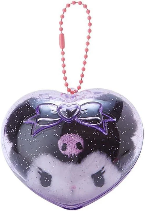 Sanrio Mascot Holder in Case - Kuromi (Clear and Plump 3D)