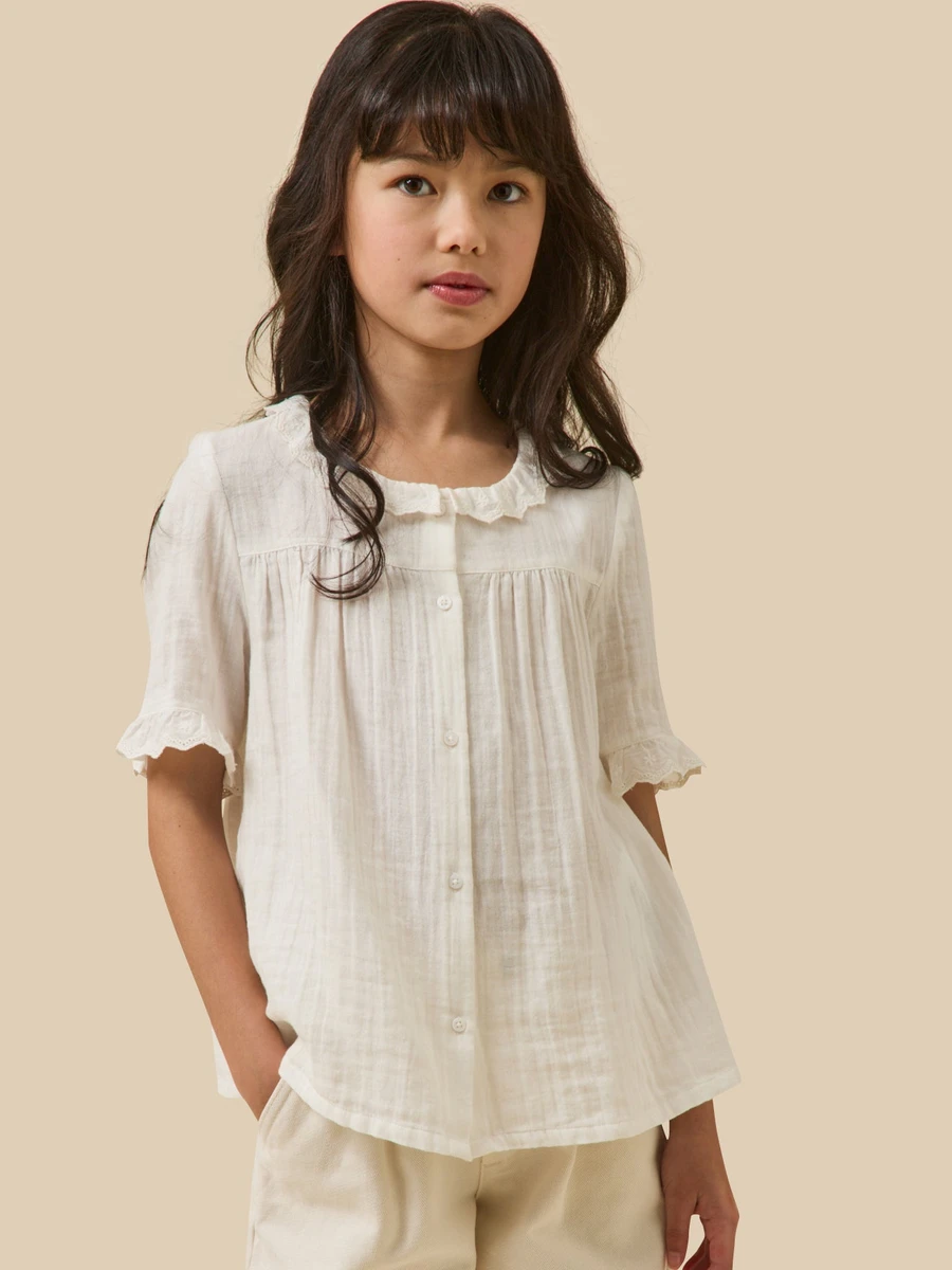 Chemise Fille en gaze - Coton biologique