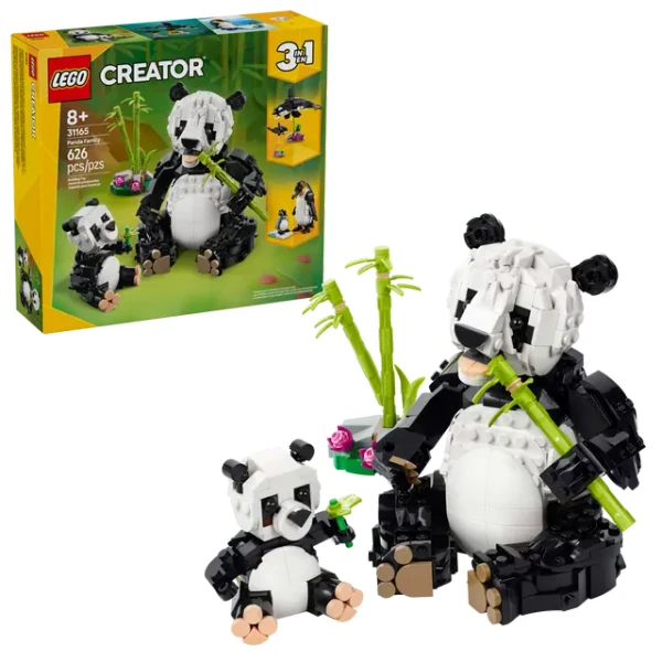 Animaux sauvages : la famille de pandas 31165 | Creator 3-en-1 | Boutique LEGO® officielle FR