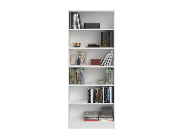 Bibliotheque coloris blanc 5 étagère(s) SOPHIA - 79 cm x 198.5 cm