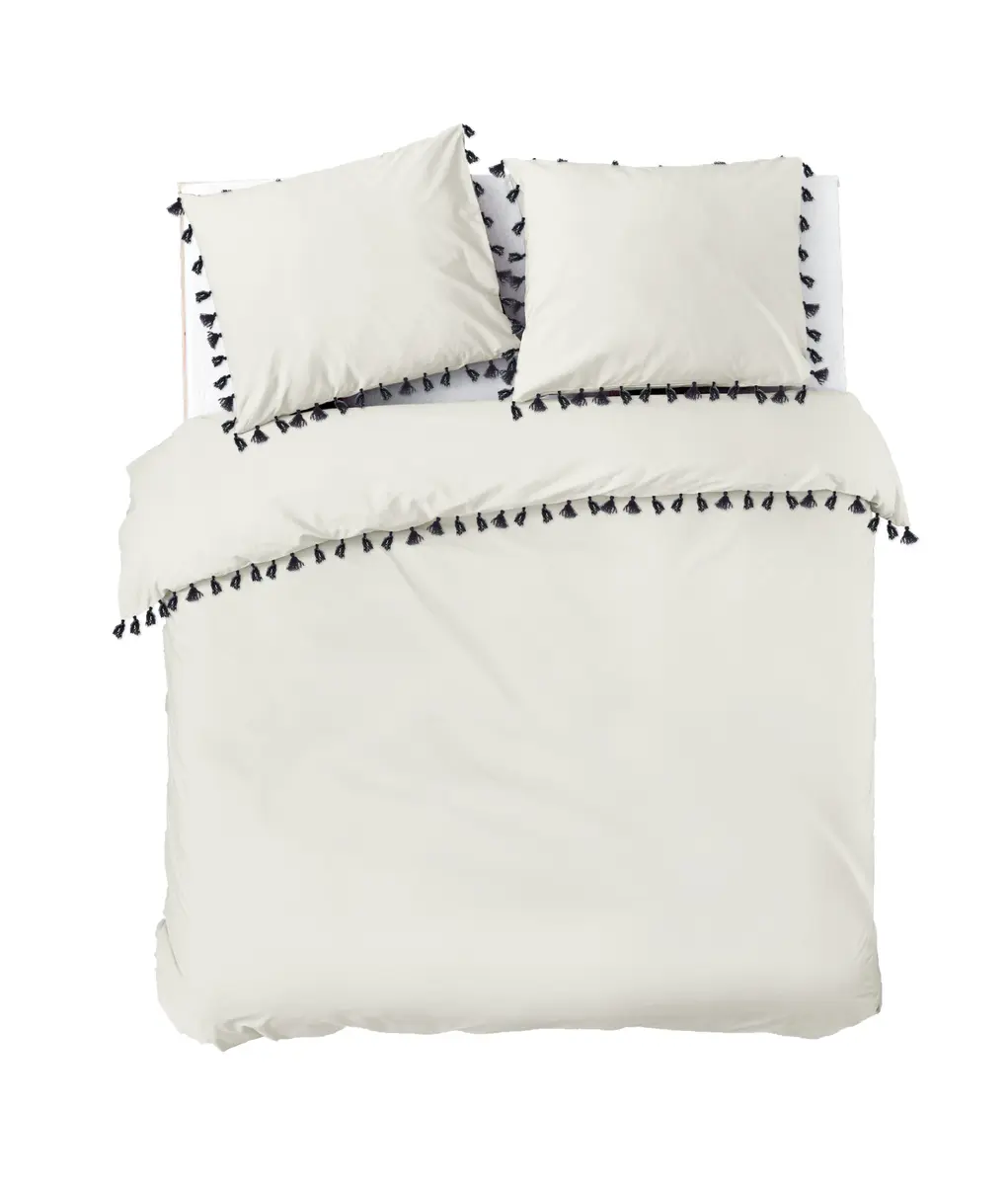 Dekbedovertrek Fleeky Fringes - Wit - Dindi Home