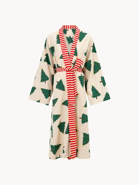 Kimono en coton Christmas Forest