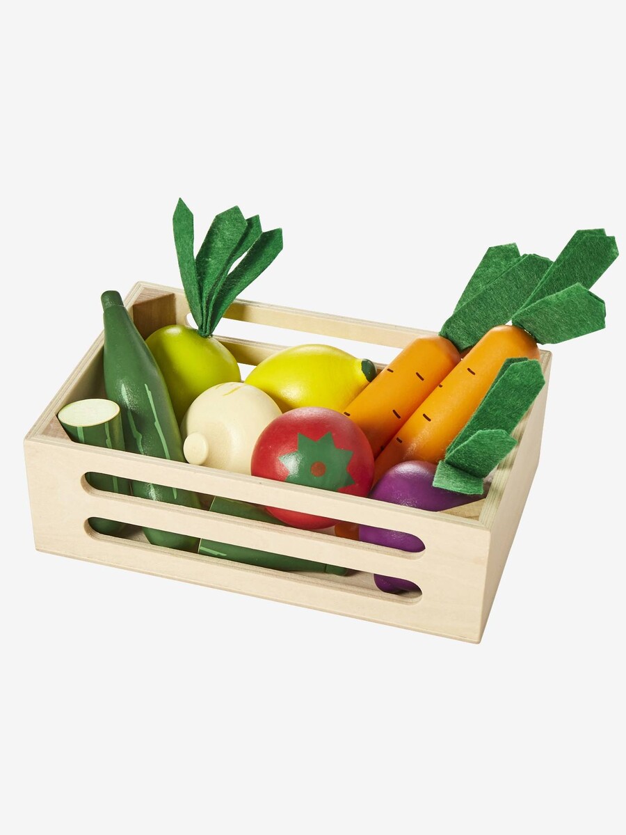Cagette de légumes pour dinette en bois FSC® multicolore - Vertbaudet