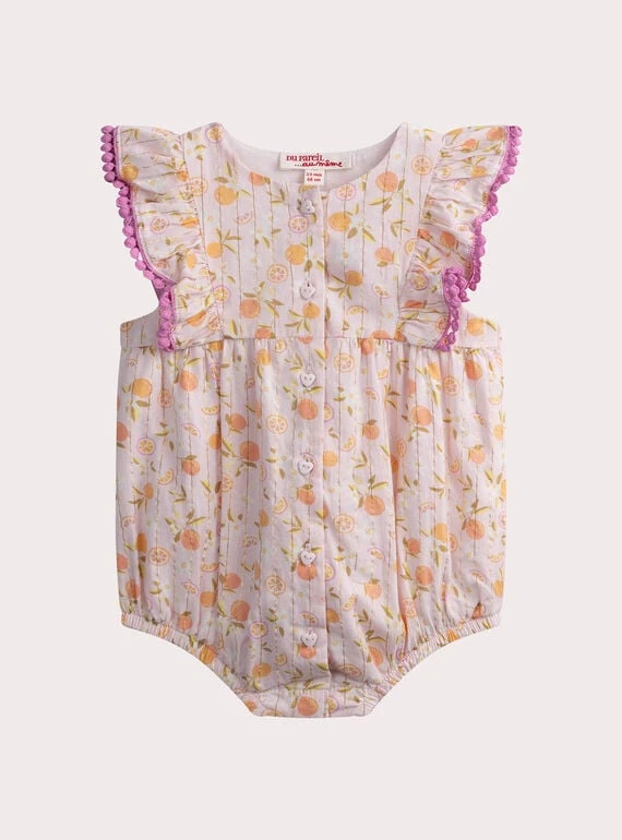 Barboteuse agrumes pour bébé fille