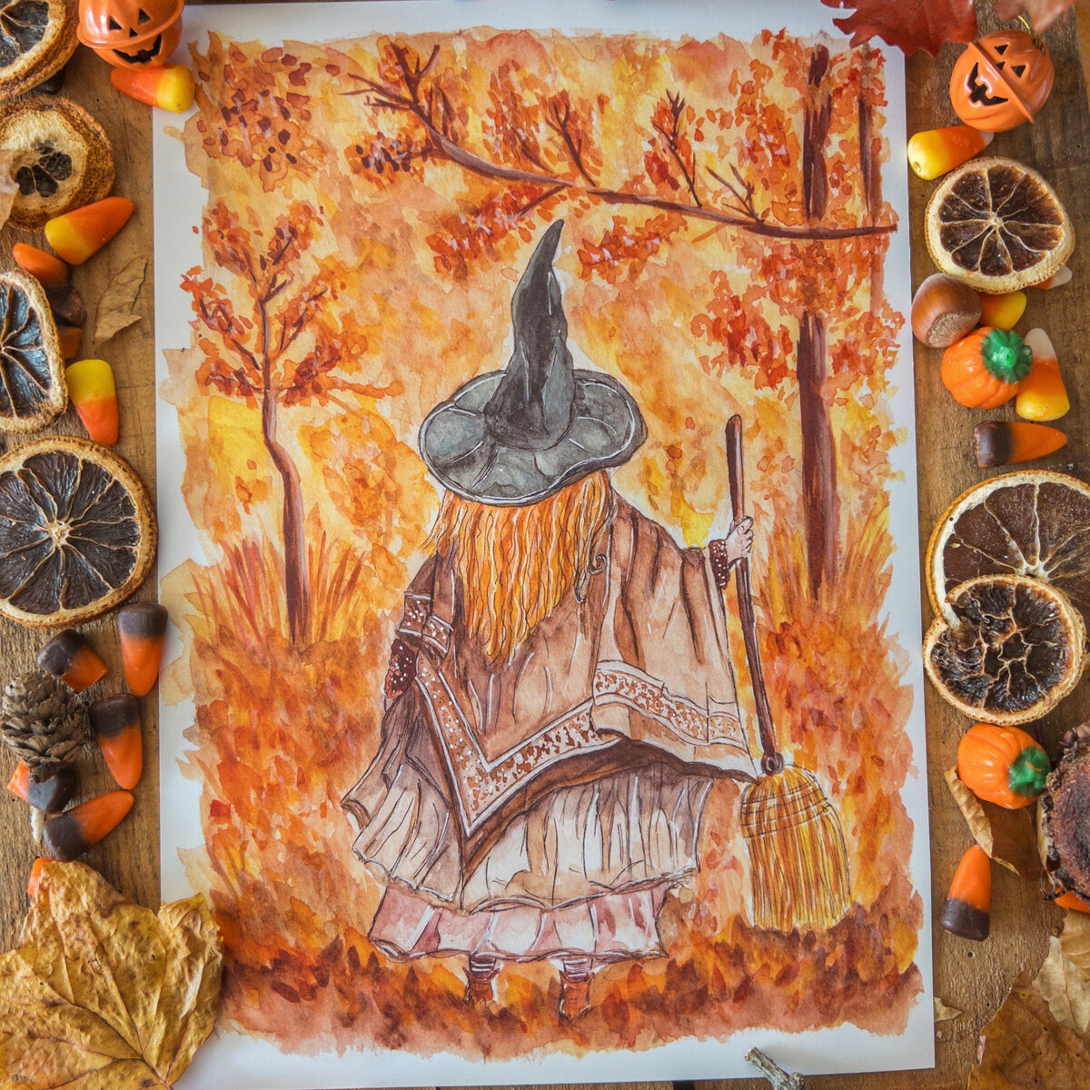 Sorcière Olga des bois Affiche A4