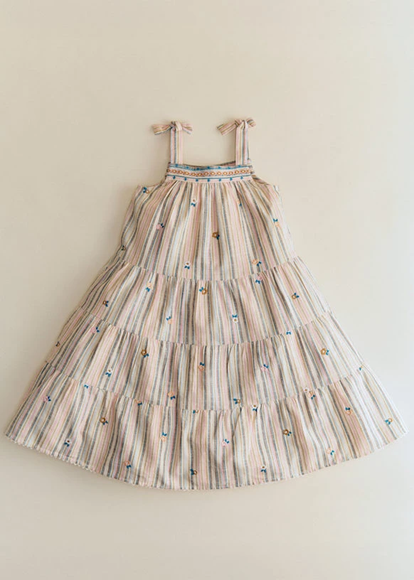 Robe Kate - Rayure Rose Bleu