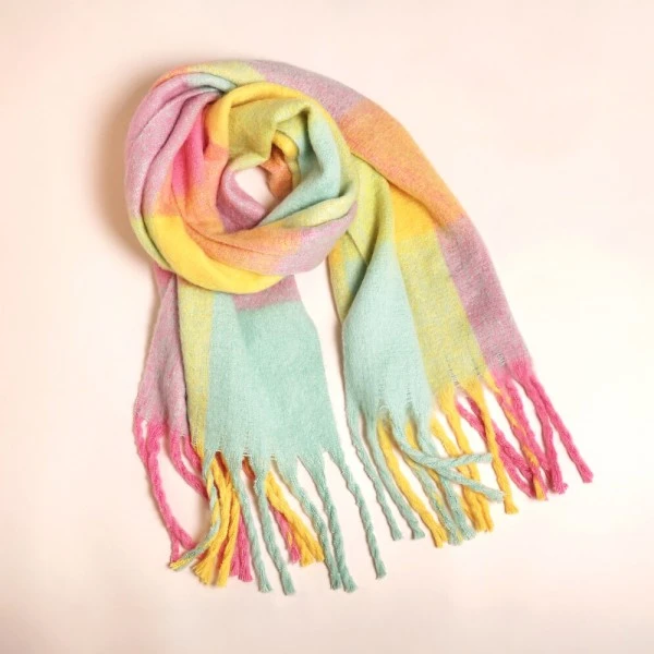 Winter scarf - Pastel check