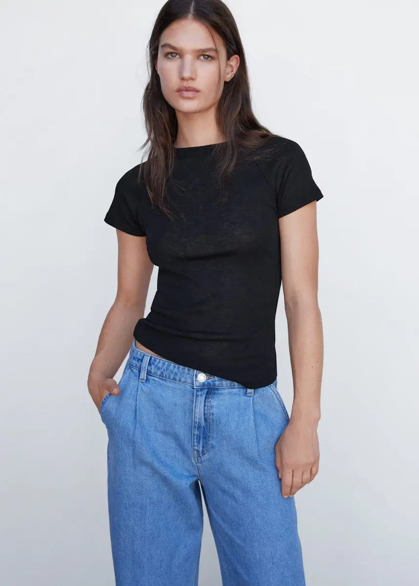 T-shirt jaspé  -  Femme | Mango France