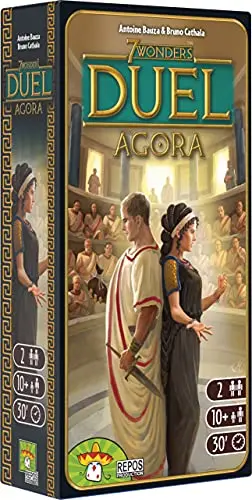 Repos Production | 7 Wonders : Duel - Extension Agora | Jeu de société | À partir de 10 ans | 2 joueurs | 30 minutes