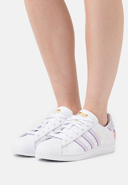 adidas Originals SUPERSTAR  - Baskets basses - white/purple tint/matte gold/blanc - ZALANDO.FR