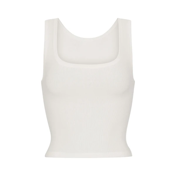 COTTON RIB TANK | MARBLE