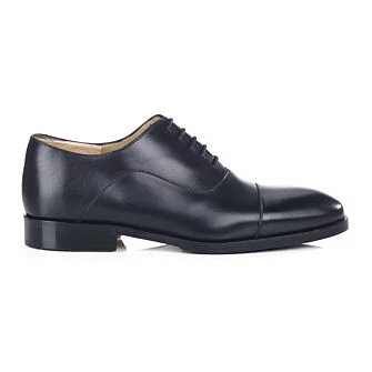 Richelieu homme Noir semelle cuir avec patin - GRAKLEY