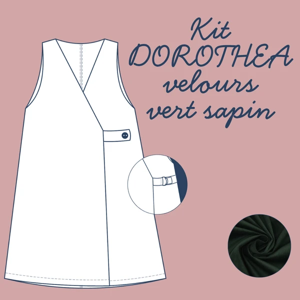 Kit Couture - Robe Dorothea - Vert Sapin
