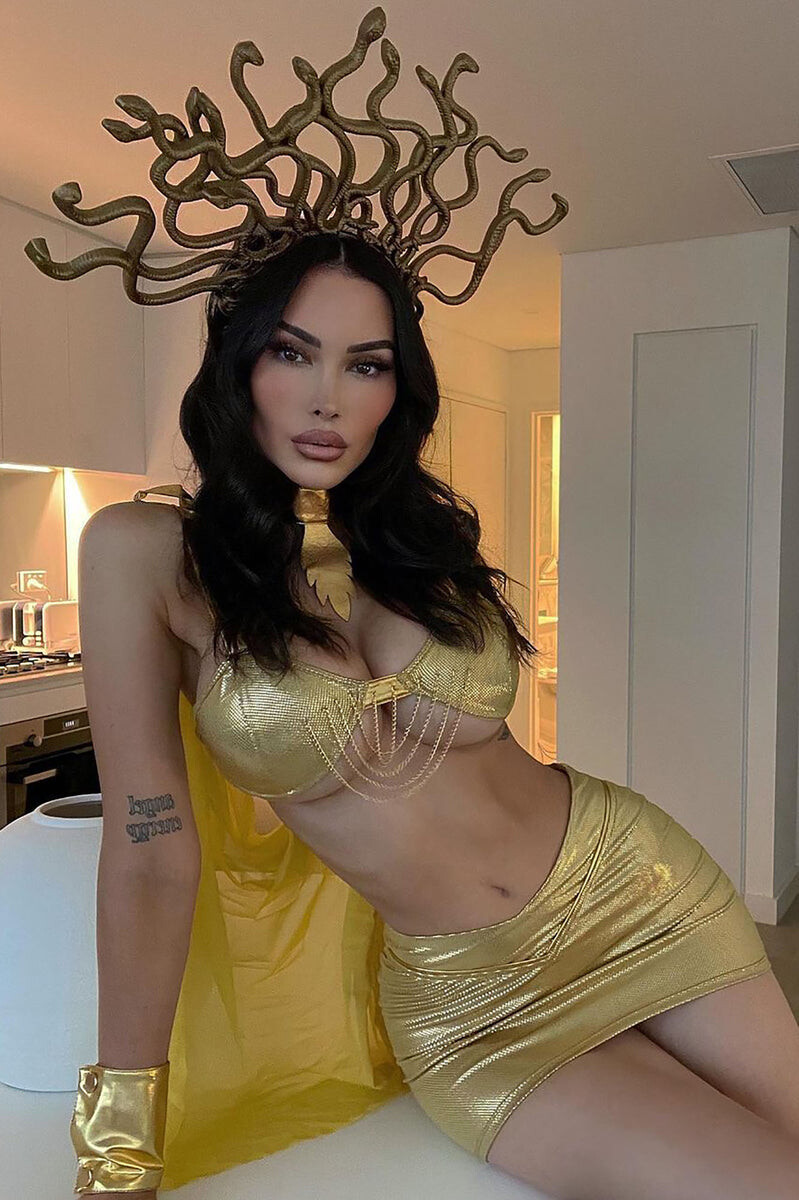 Medusa Mami 5 Piece Costume Set - Gold