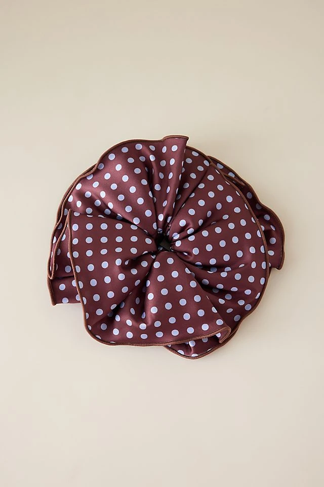 Chouchou en satin à pois