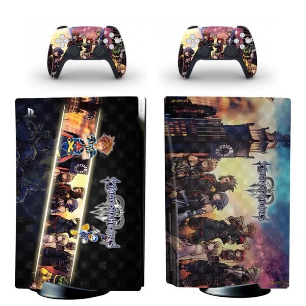 PS5 Sticker de Kingdom Hearts Rose avec Skin pour Console et 2 contrôleurs sticker,PlayStation 5 Standard Edition