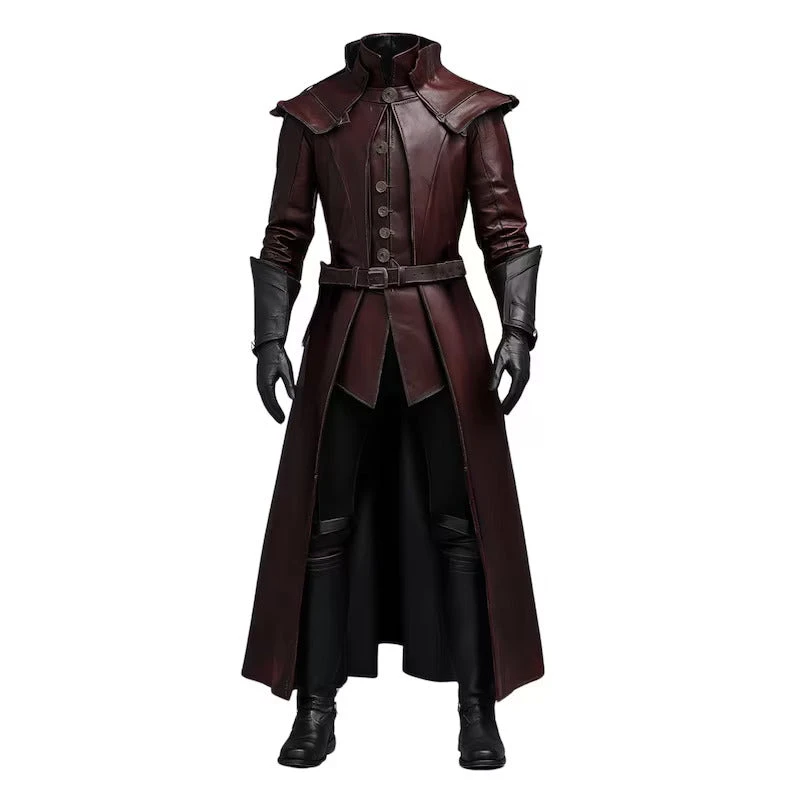 The Shadow Enforcer - Men's Renaissance Nobleman Outfit - Classic Medieval Victorian Coat For Cosplay - LARP Costumes
