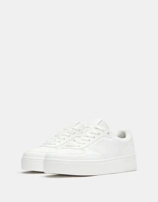 Pull&Bear - Baskets rétro - Blanc