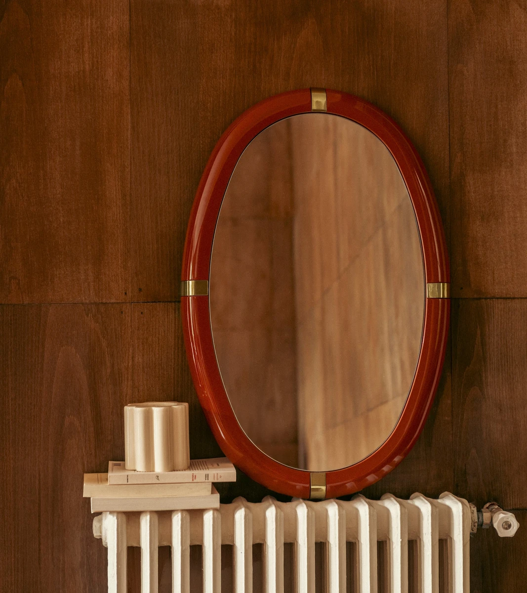 Miroir Marcello laqué brique