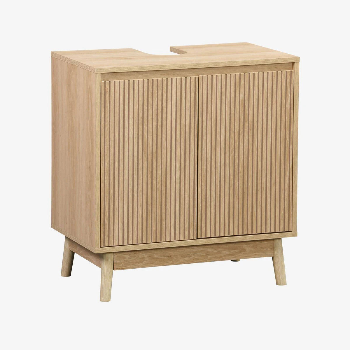 Meuble sous lavabo scandinave décor bois