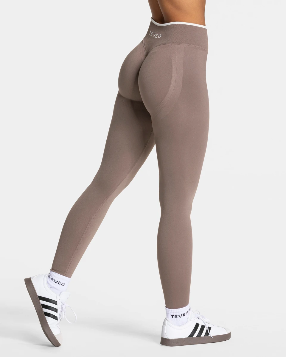 Legging Contrastline Sculpt scrunch « moka »